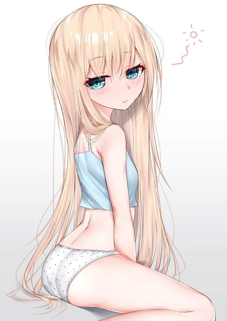 Young blonde anime girl
