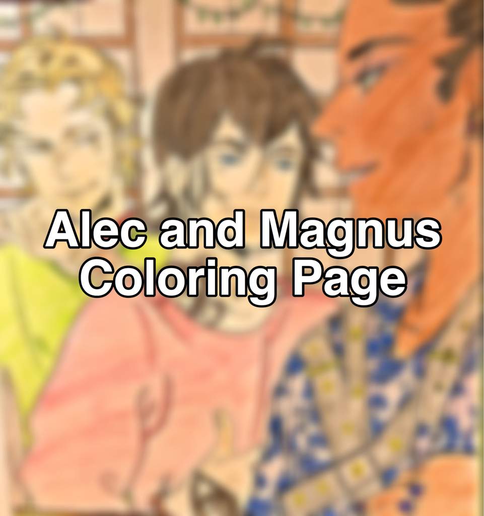 𝐀𝐥𝐞𝐜 𝐚𝐧𝐝 𝐌𝐚𝐠𝐧𝐮𝐬 coloring page from shadowhunters coloring book