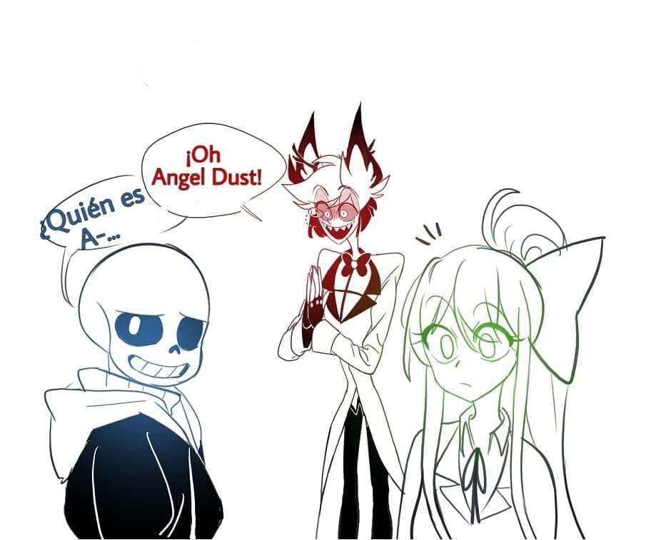 ¡Oh Angel Dust! (Ask Sans & Monika - Español) | Hazbin Hotel Amino ...