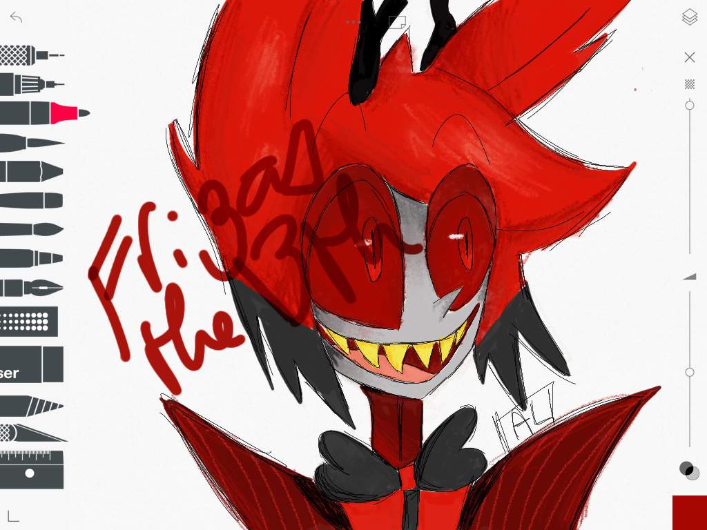 Quick Alastor sketch | Cartoon Amino