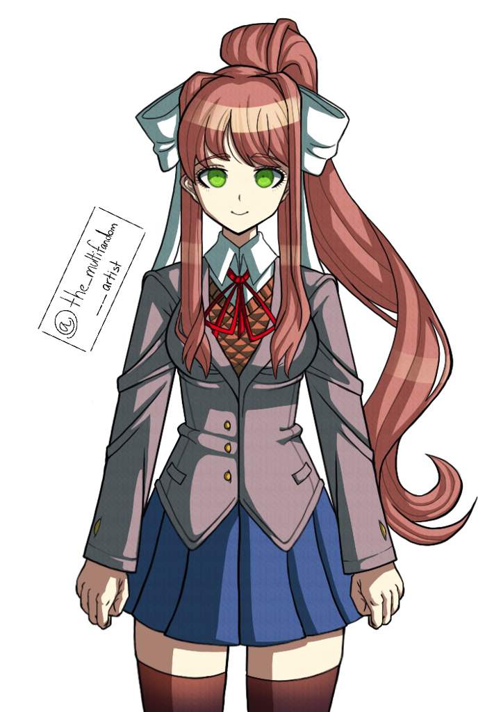 Monika Danganronpa Sprite Edit Doki Doki Literature Club Amino