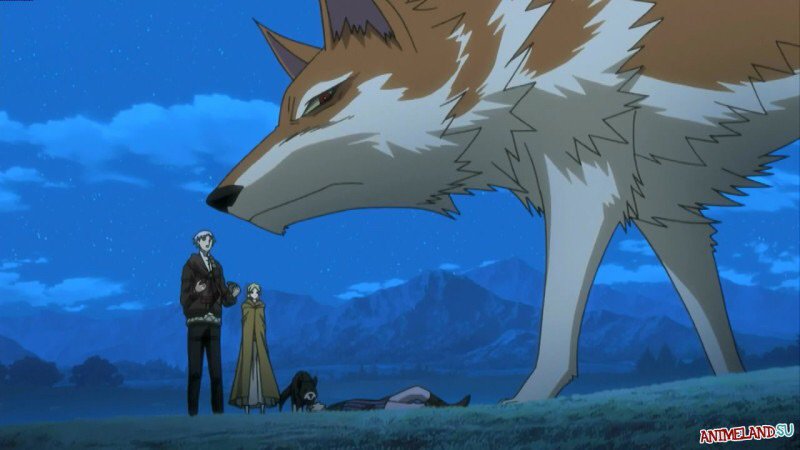 Her true form, however, is a giant wolf. 
