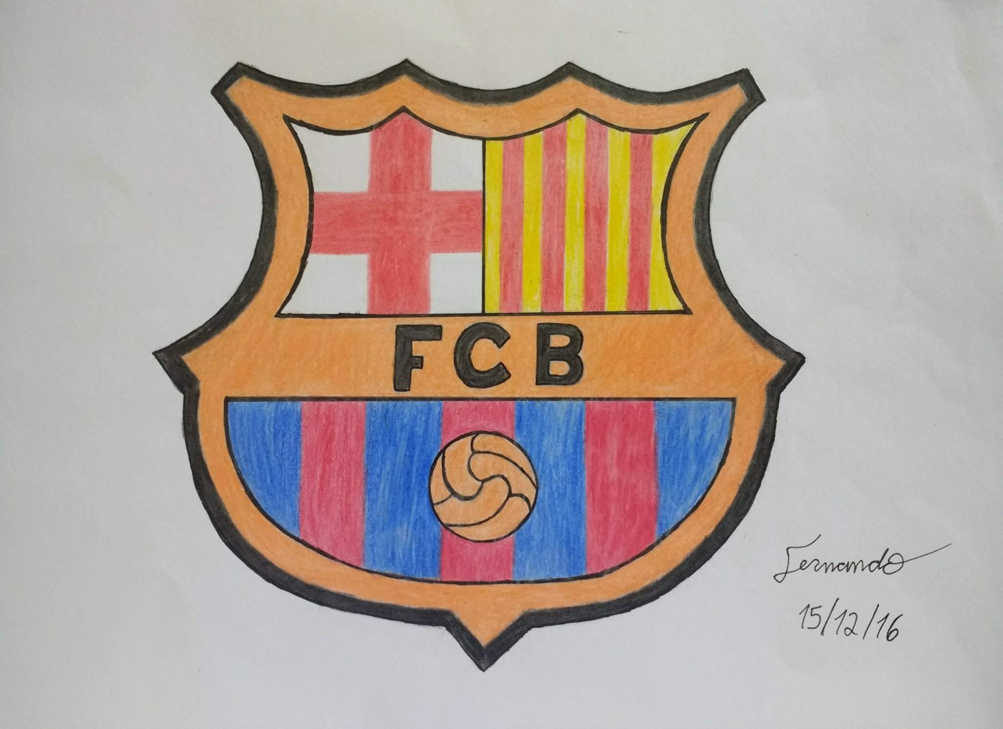 Desenho do escudo do FC Barcelona | Redesenhe Amino