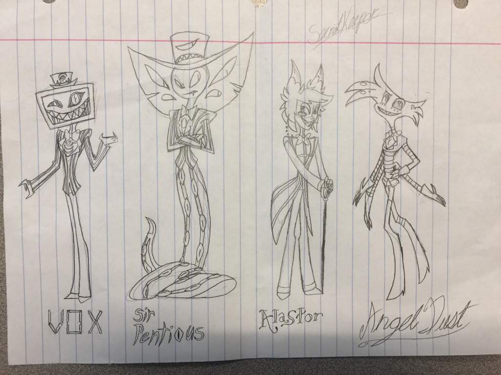 Hazbin hotel character sketches, I’ll do more characters tomorrow. if ...