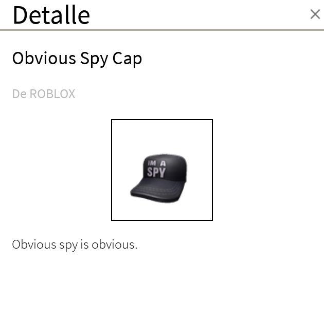 Obvious Spy Cap Roblox Spy Hats Cute Hats Cap