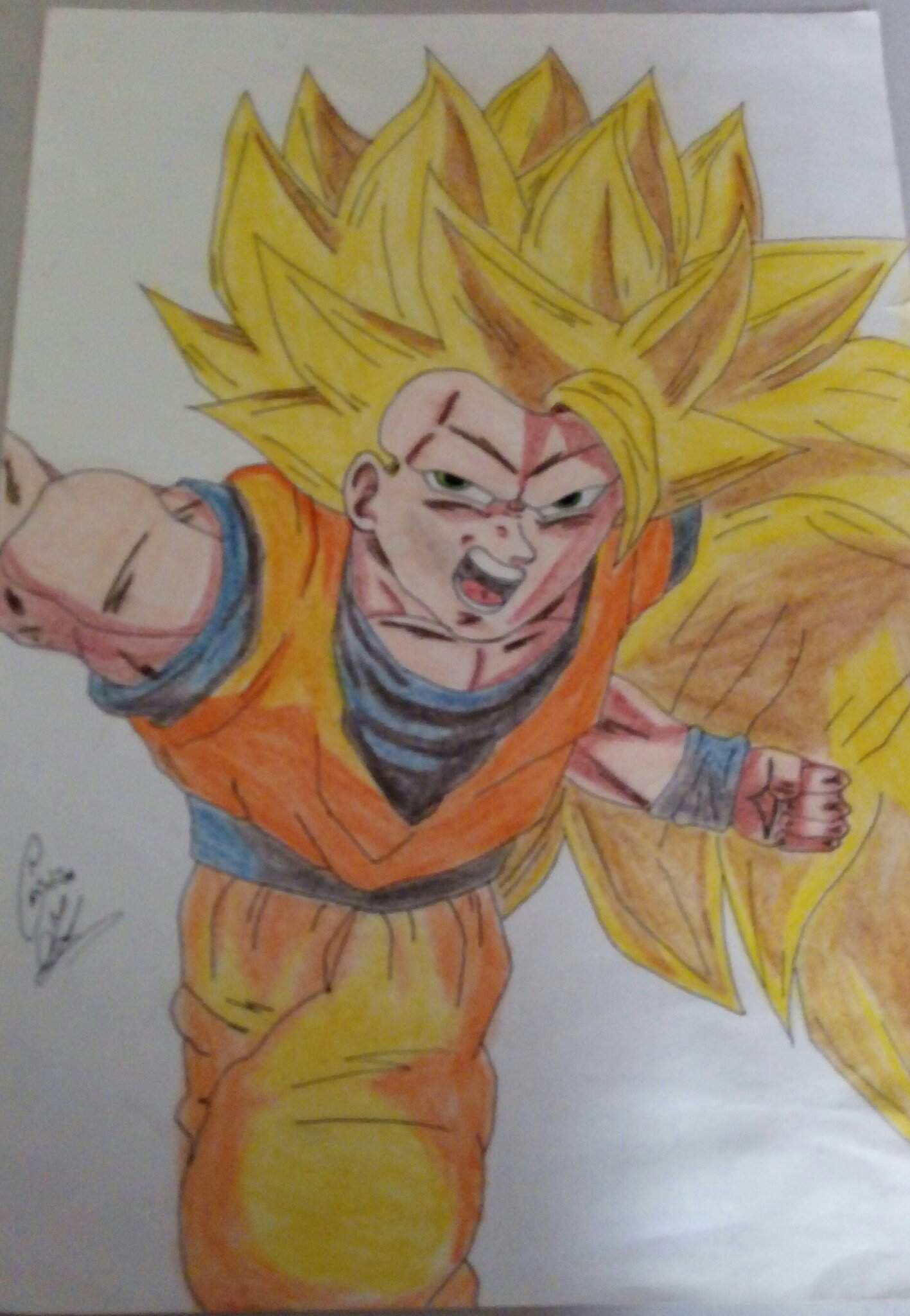 Mi dibujo de goku ssj 3 | DibujArte Amino