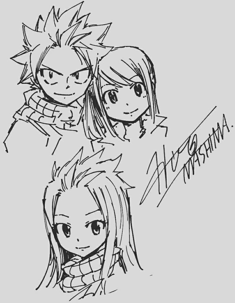 Portrait de famille dragneel de Hiro Mashima ( natsu+lucy= nashi 🔥🌟 ...