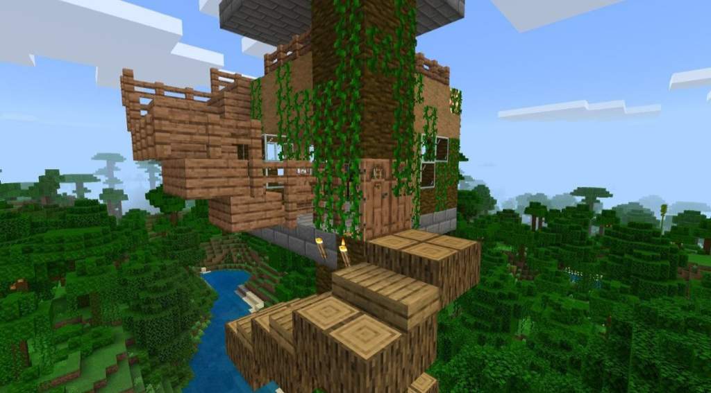 jungle treehouse build minecraft amino