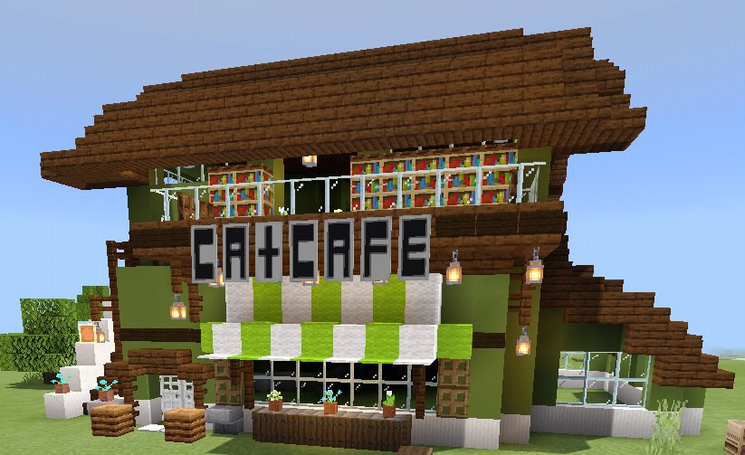 Cat Café[MineCraft PE build] | Minecraft Amino