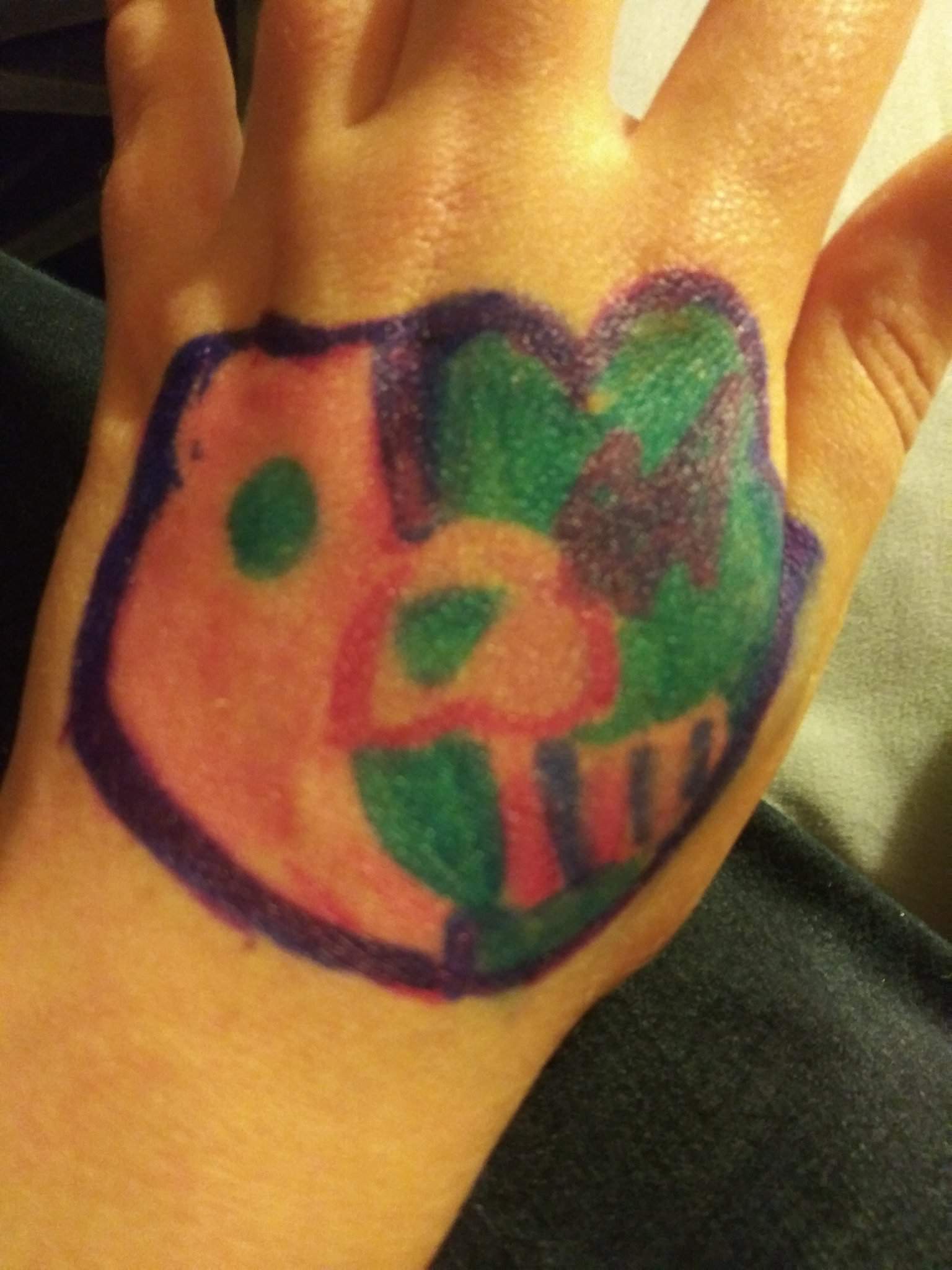 Pink & Blue Monokuma hand painting | Danganronpa Amino