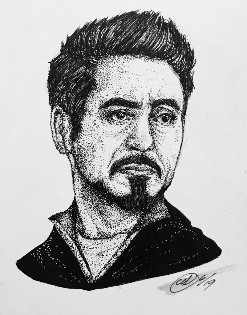 Tony Stark Pointillism Marvel Amino