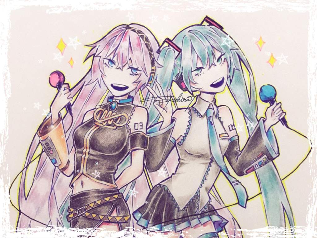 Hatsune Miku And Megurine Luka Drawing Process Anime Amino