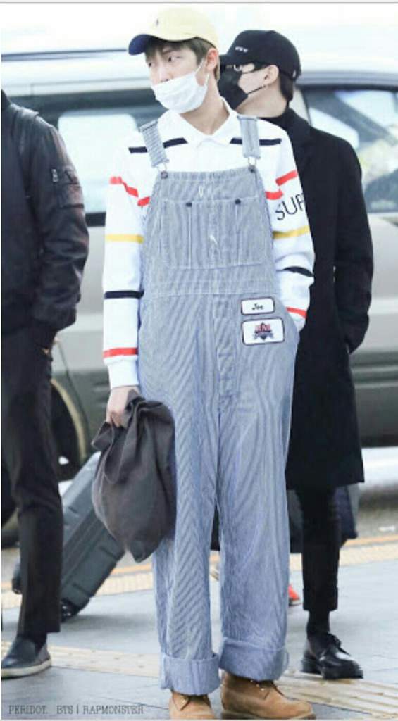 Namjoon In overalls airport fashion (FA) | ARMY's Amino
