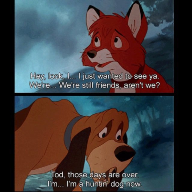 The Fox And The Hound Sad Scene Sad moments in Fox and the hound! | Disney Amino