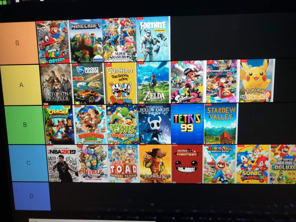 list all switch games
