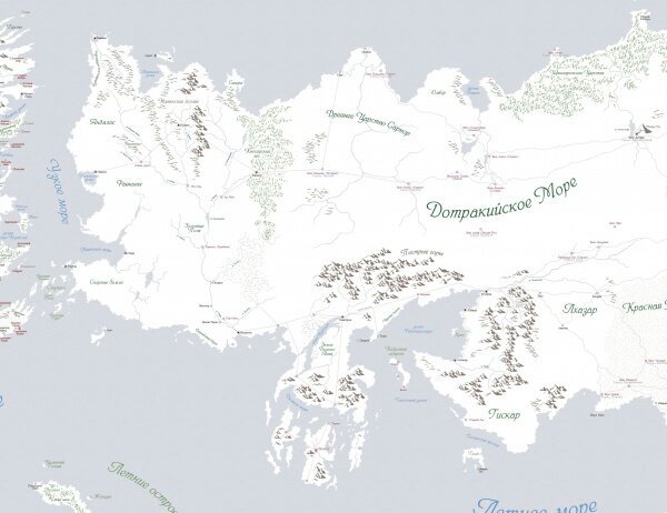 Карта игры престолов на русском языке с границами