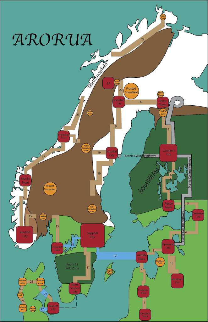 Arorua Region Map Pokémon Sword And Shield Amino