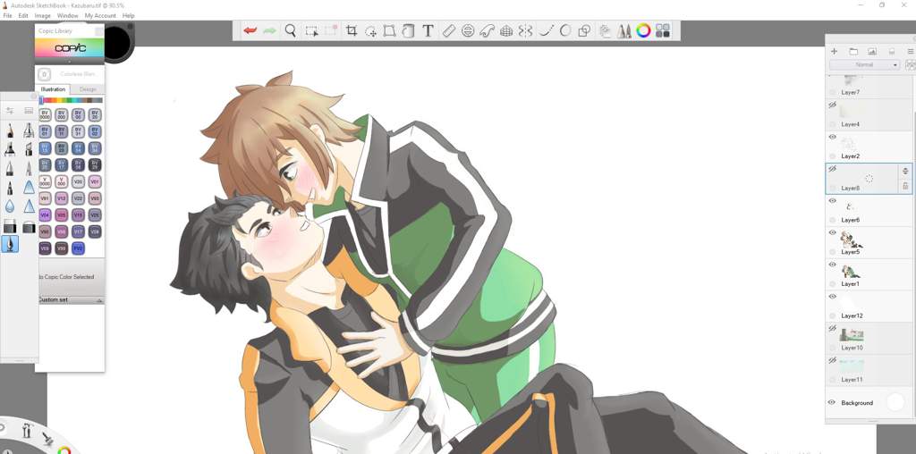 Kazuma x Subaru Art Request Kono Subarashii Amino