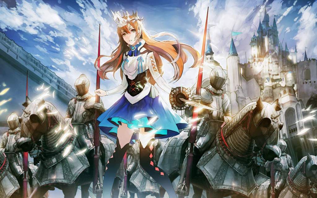 Anime girl white knight