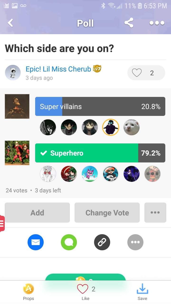 Looks like the superheroes are winning on the poll to vote ≥﹏≤ | The ...