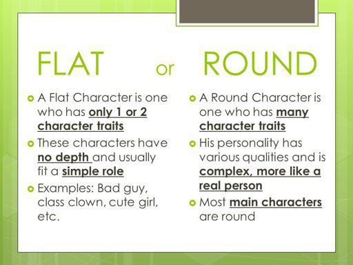 static/flat character definition