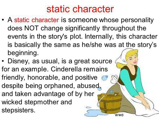 what is a flat and static character
