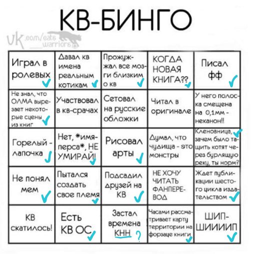 Тесты бинго картинки