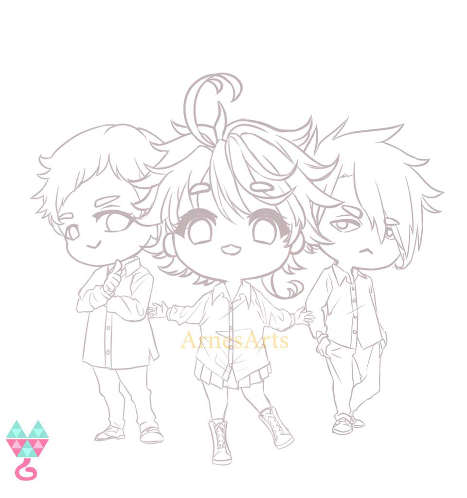 Promised Neverland Chibi Fanart | Anime Art Amino