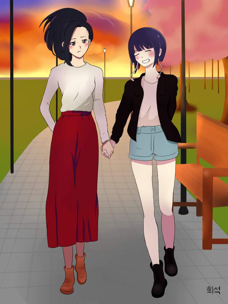 Dibujo || Momo x Jirou || | •Yuri Amino• Amino