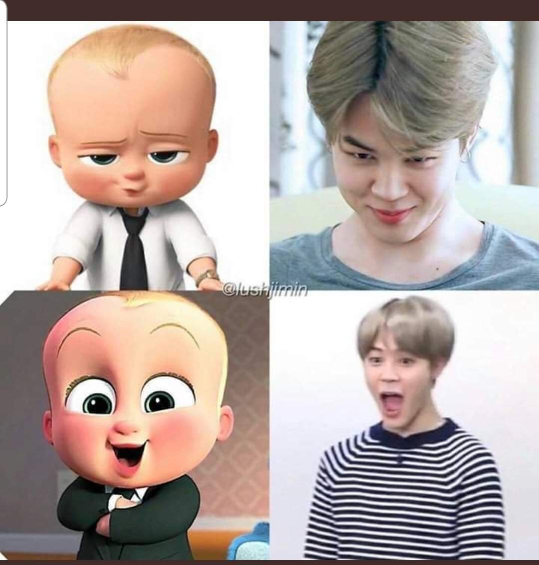 Jimin as boss baby. (Credit to original owner) | Park Jimin Amino