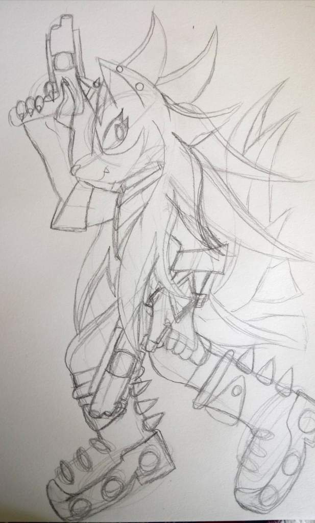 Cyberpunk Maned Wolf OC WIP | Sonic the Hedgehog! Amino