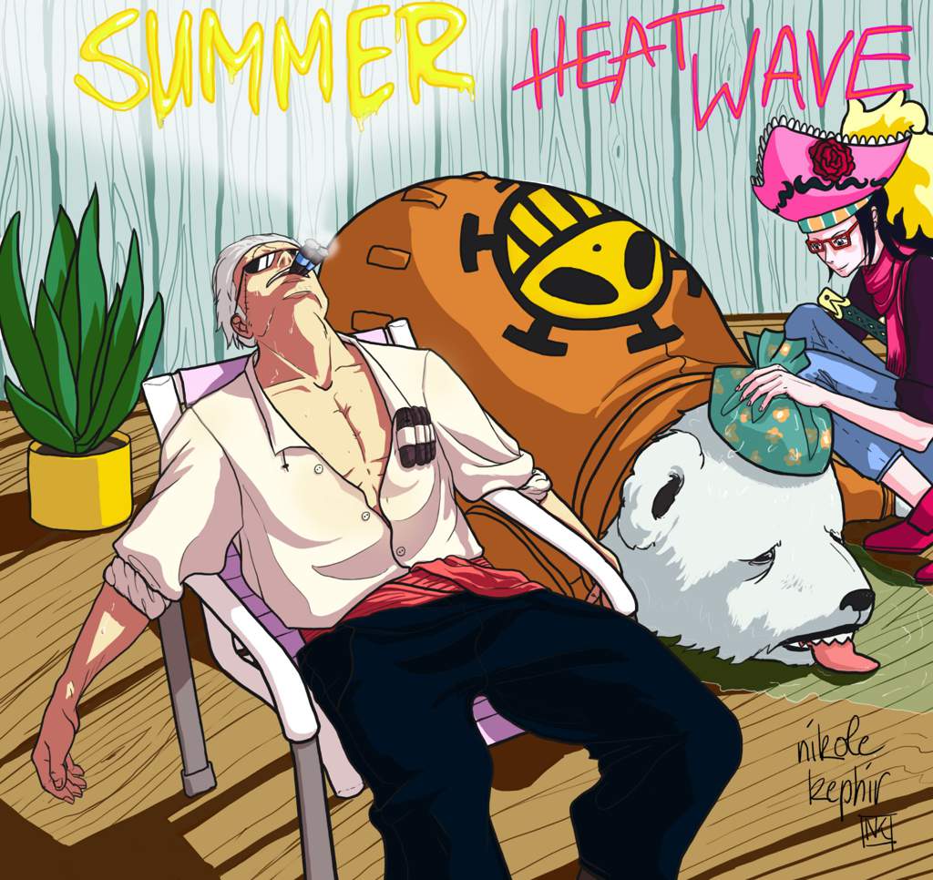 Smoker And Tashigi Babysitting Bepo One Piece Amino