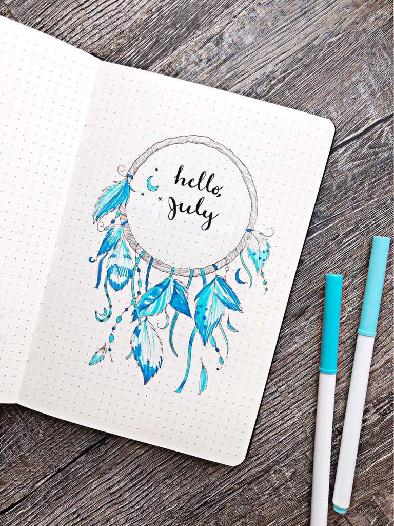 July Cover Page | Bullet Journal Amino