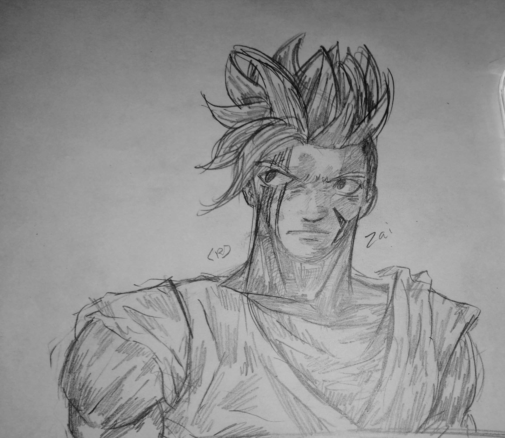 Dibujo de Zai |Traje d Gokuxd | Dibujos de Dragon Ball. Amino