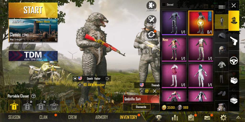 godzilla suit and season 7 set pubg mobile amino godzilla suit and season 7 set pubg mobile amino