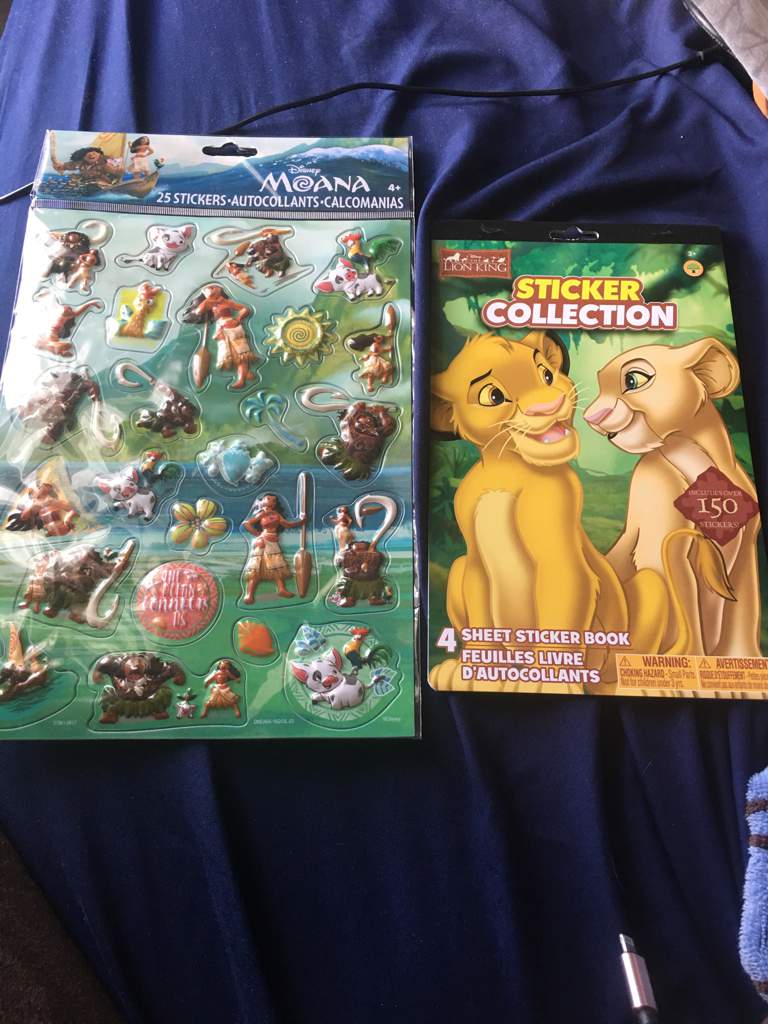 Got some Lion King and Moana stickers from Dollar Tree ...