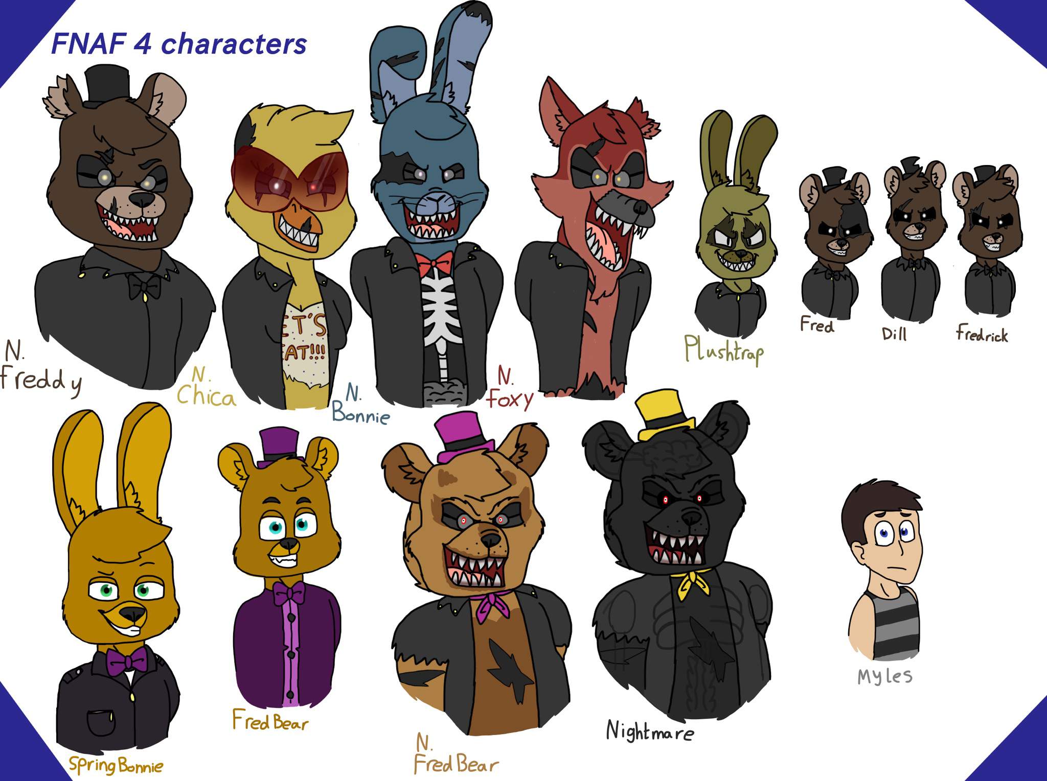 Fnaf 4 characters | Five Nights At Freddy's Amino