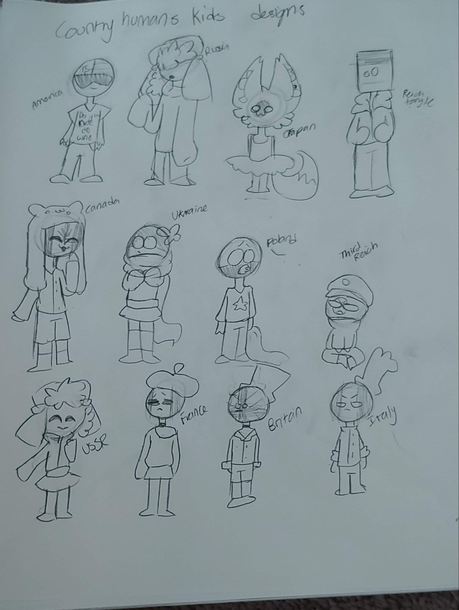 Countryhumans kids character design sheet | •Countryhumans Amino• [ENG ...