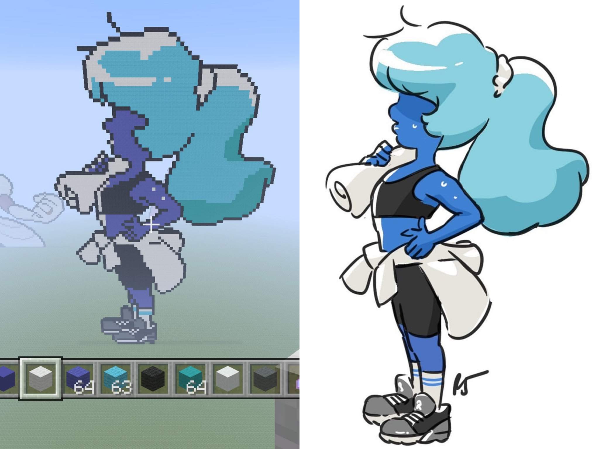 Workout Sapphire Pixel Art | Steven Universe Amino