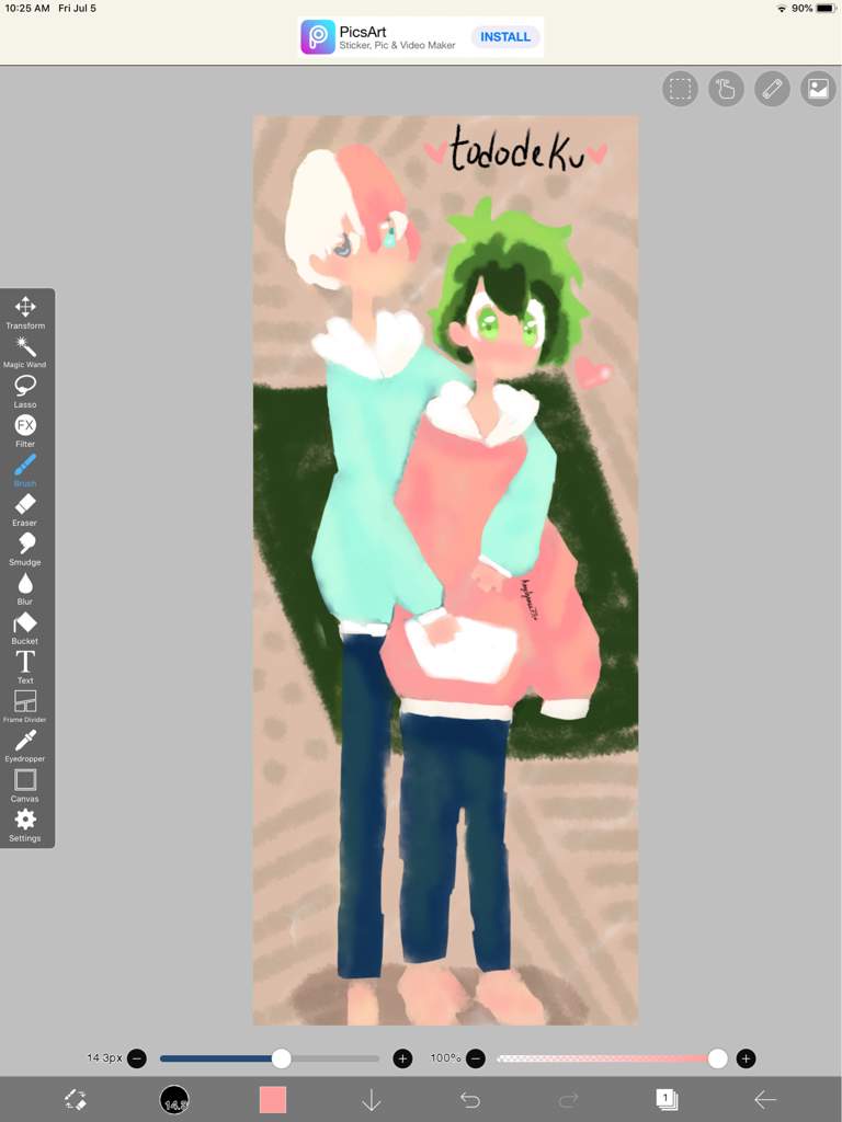 Hope you like it... 😄 Tododeku Fan art! | TodoDeku ️ Amino