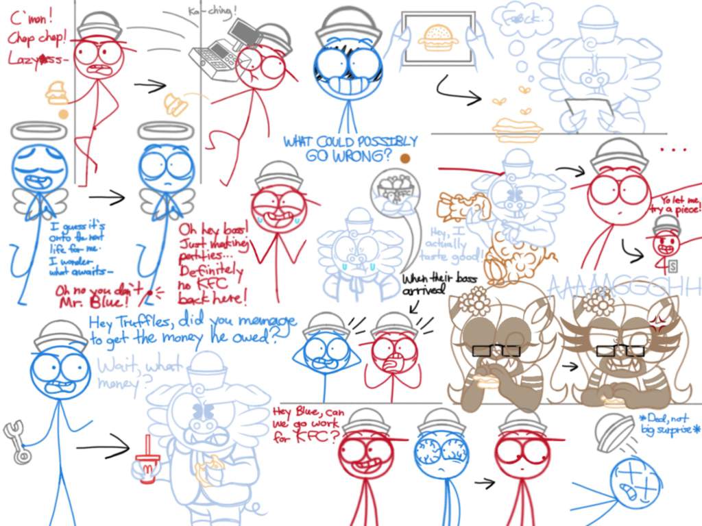 DF/HTF/SMG4 - Mario/Truffles Works at McDonald’s Doodles (TALK ABOUT ...