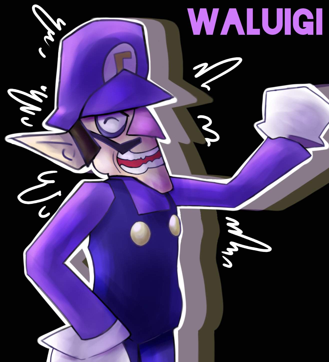 Some Waluigi artwork I thought was cute. ^w^ | Mario Amino