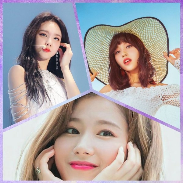 Twice Nayeon, Mina and Sana, fanmade collage, images CR : Pinterest ...