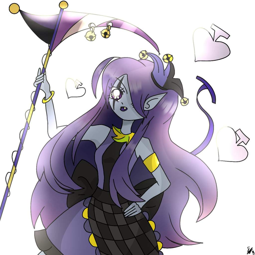 Old anime style! Female! Jevil | Deltarune. Amino