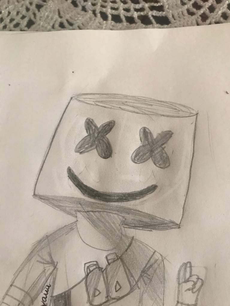 Marshmello fortnite skin drawing☁️ | Fortnite: Battle Royale Armory Amino