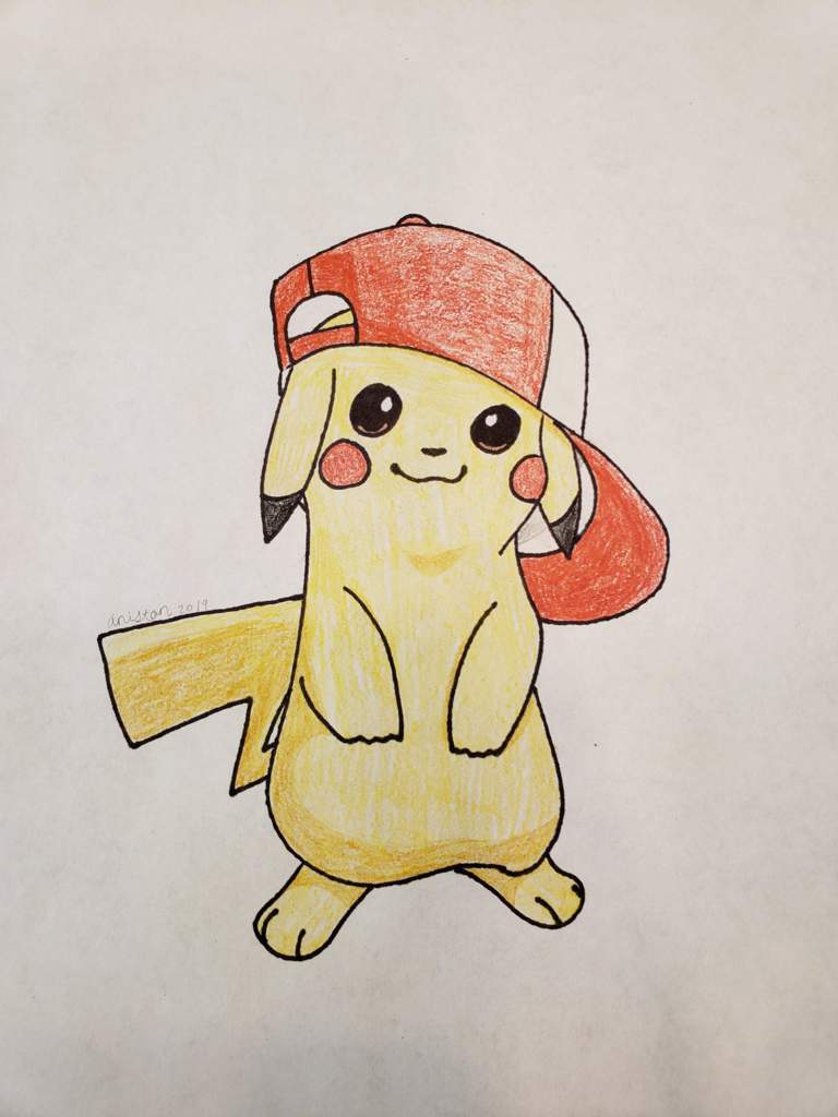 Pikachu With Ashs Hat Redraw Pokémon Amino