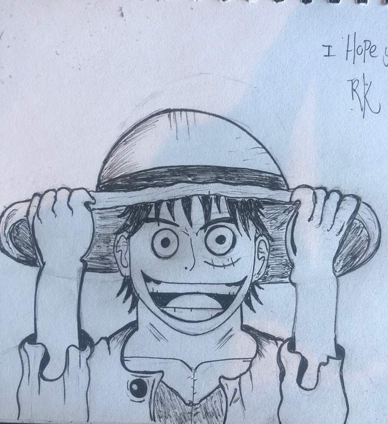 Luffy is happy first try hope u like | One Piece Amino