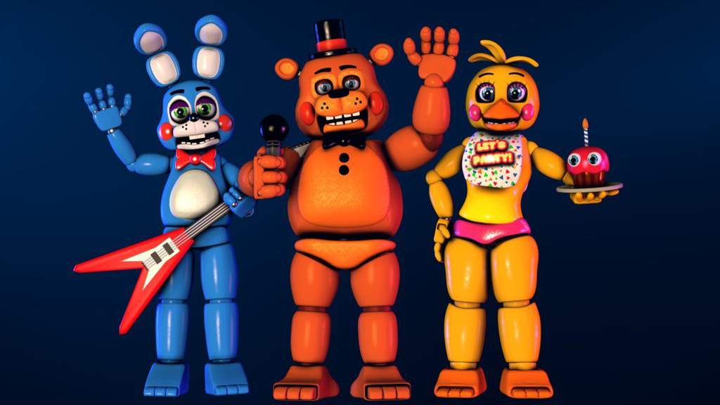 Fnaf 2 игрушки на столе