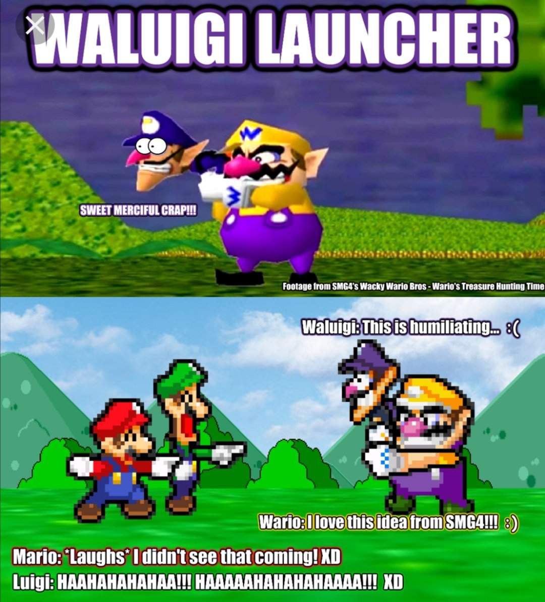 Le Waluigi launcher dans un vrai jeu Mario | SM64 France Amino