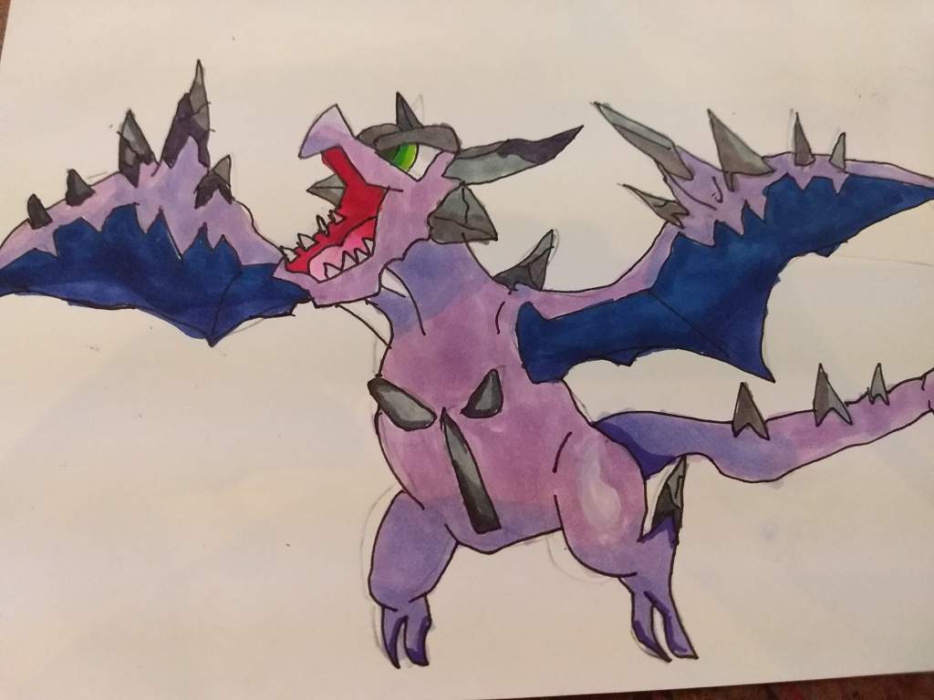 This a shiny Aerodactyl drawing it took 20 colors 🎨Pokemon Art